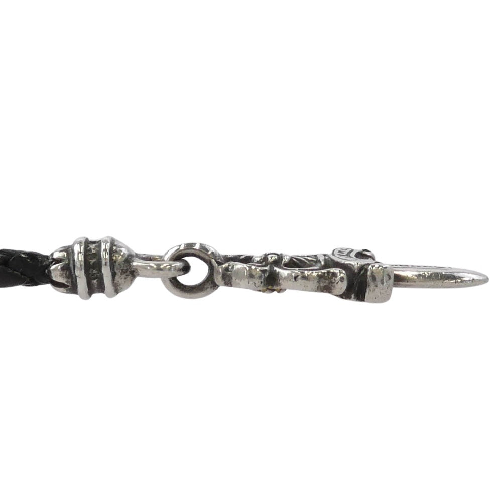 CHROME HEARTS クロムハーツ（原本有） PHNSTRP DAGGER ダガー フォンストラップ 携帯ストラップ ブラック系 シルバー系【中古】 CHROME HEARTS クロムハーツ（原本有） PHNSTRP DAGGER ダガー フォン