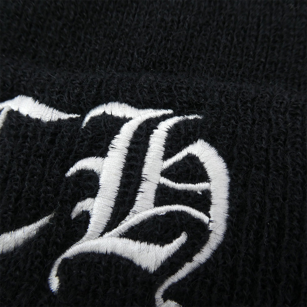 CHROME HEARTS クロムハーツ（原本無） WOOL WATCH CAP ウール ワッチキャップ CH刺繍 ビーニー ニット帽 ブラック系【中古】