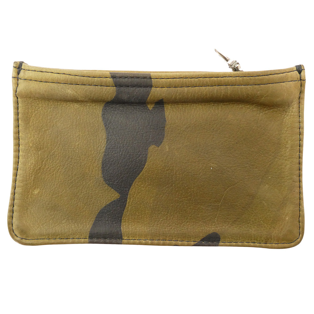 CHROME HEARTS クロムハーツ（原本無） ZPR CHG PURSE 2 CAMO DAGGER ZIP ジッパー チェンジパース カモフラ ダガージップ コインケース グリーン系 シルバー系【中古】