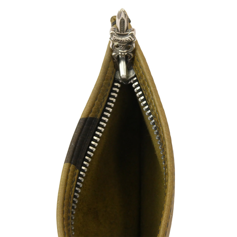 CHROME HEARTS クロムハーツ（原本無） ZPR CHG PURSE 2 CAMO DAGGER ZIP ジッパー チェンジパース カモフラ ダガージップ コインケース グリーン系 シルバー系【中古】