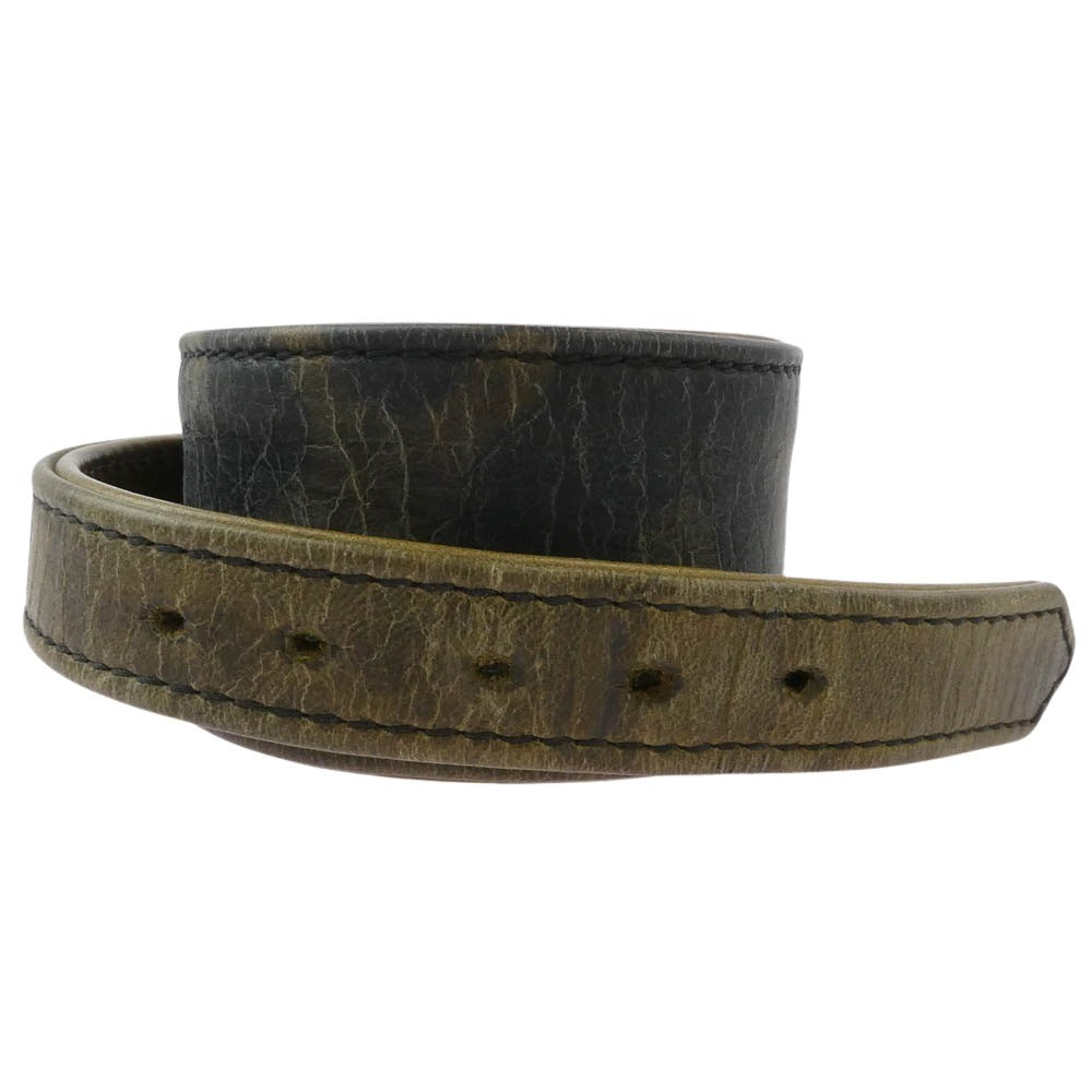 CHROME HEARTS クロムハーツ（原本無） RR TINY BUCKLE CAMO ロックンロール レザー ガンスリンガー ブレスレット カモフラ カーキ系【中古】