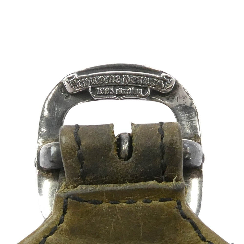 CHROME HEARTS クロムハーツ（原本無） RR TINY BUCKLE CAMO ロックンロール レザー ガンスリンガー ブレスレット カモフラ カーキ系【中古】