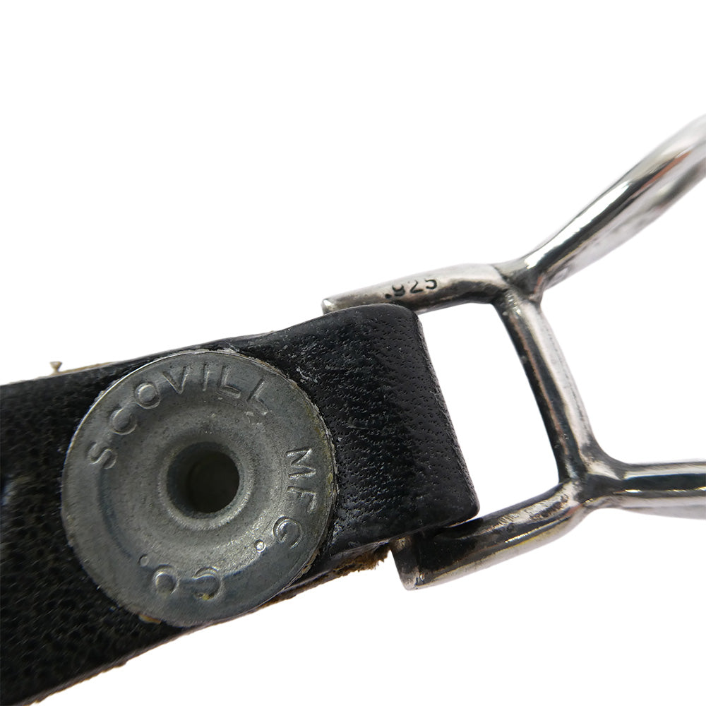 CHROME HEARTS クロムハーツ（原本無） BELT LOOP HEART ハートボタン レザー ベルトループ ブラック系 シルバー系【中古】