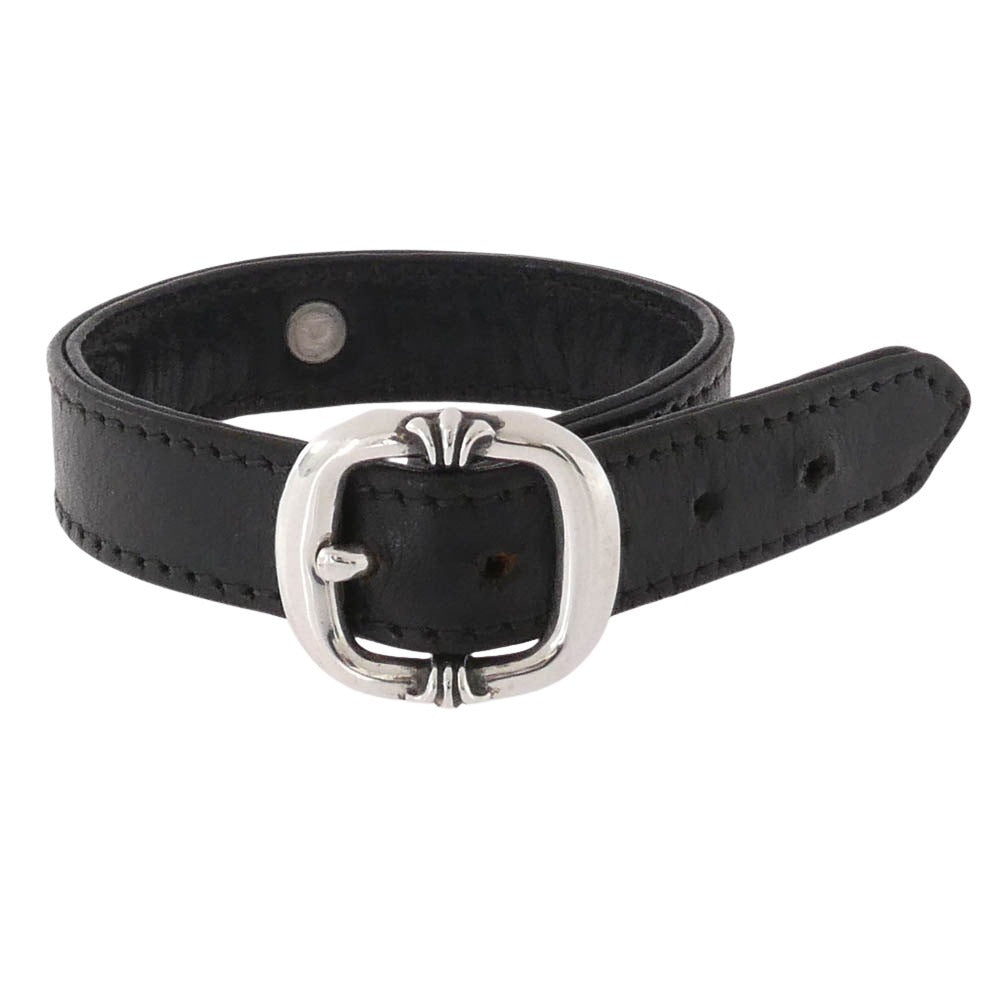 CHROME HEARTS クロムハーツ（原本無） GUNSLINGER ガンスリンガー クロスボール レザー ブレスレット ブラック系【中古】