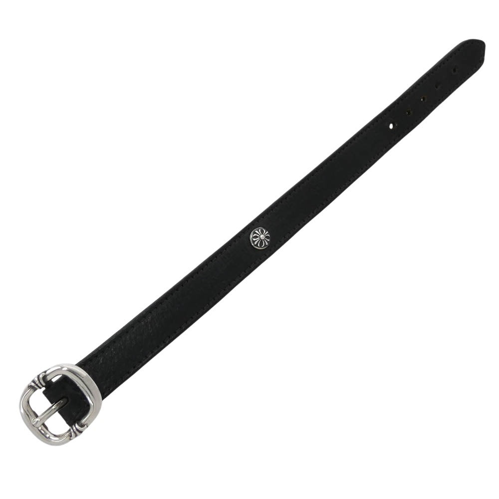 CHROME HEARTS クロムハーツ（原本無） GUNSLINGER ガンスリンガー クロスボール レザー ブレスレット ブラック系【中古】