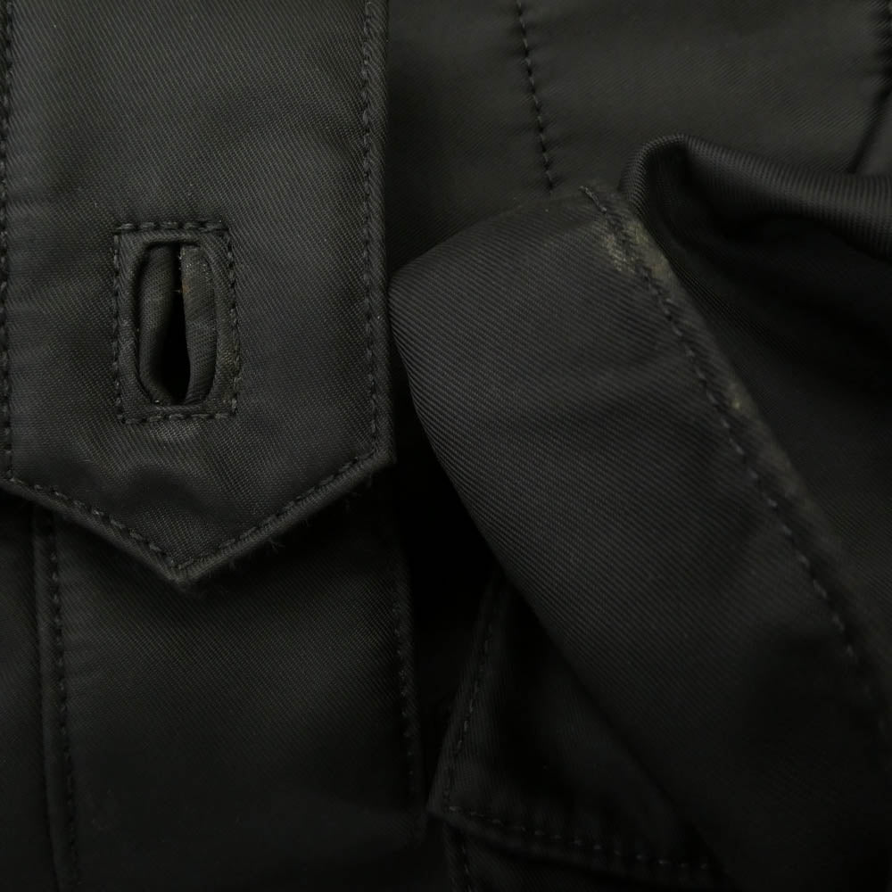 CHROME HEARTS クロムハーツ（原本無） セメタリークロスパッチ レザーパッチ ダガージップ フルジップ ナイロン ジャケット ブラック系 M【中古】
