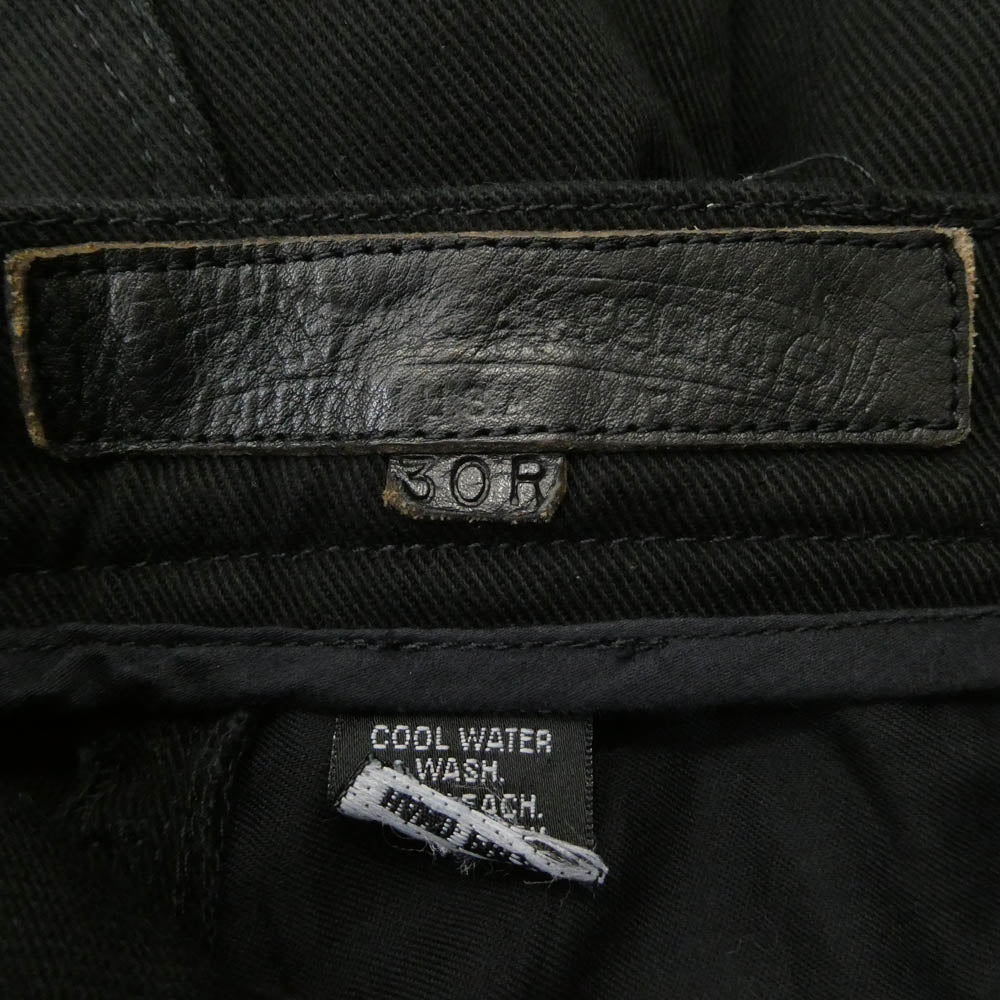 CHROME HEARTS クロムハーツ（原本無） OLD FLEURKNEE DNM PANTS フレアニー スクロールラベル ホースシューボタン 5P デニムパンツ ジーンズ ブラック系 30R【中古】