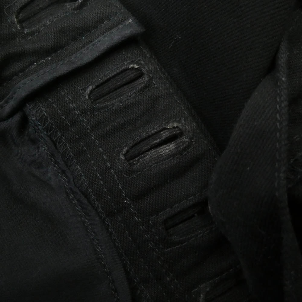 CHROME HEARTS クロムハーツ（原本無） OLD FLEURKNEE DNM PANTS フレアニー スクロールラベル ホースシューボタン 5P デニムパンツ ジーンズ ブラック系 30R【中古】