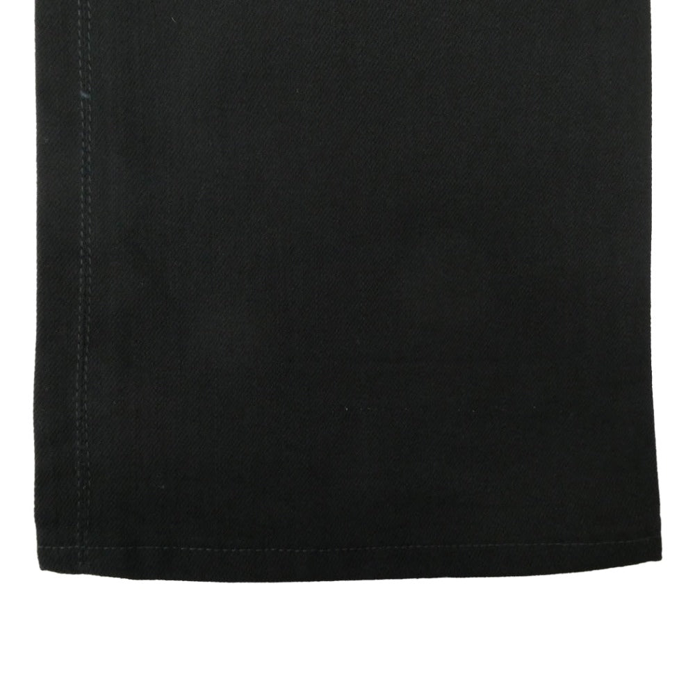 CHROME HEARTS クロムハーツ（原本無） OLD FLEURKNEE DNM PANTS フレアニー スクロールラベル ホースシューボタン 5P デニムパンツ ジーンズ ブラック系 30R【中古】