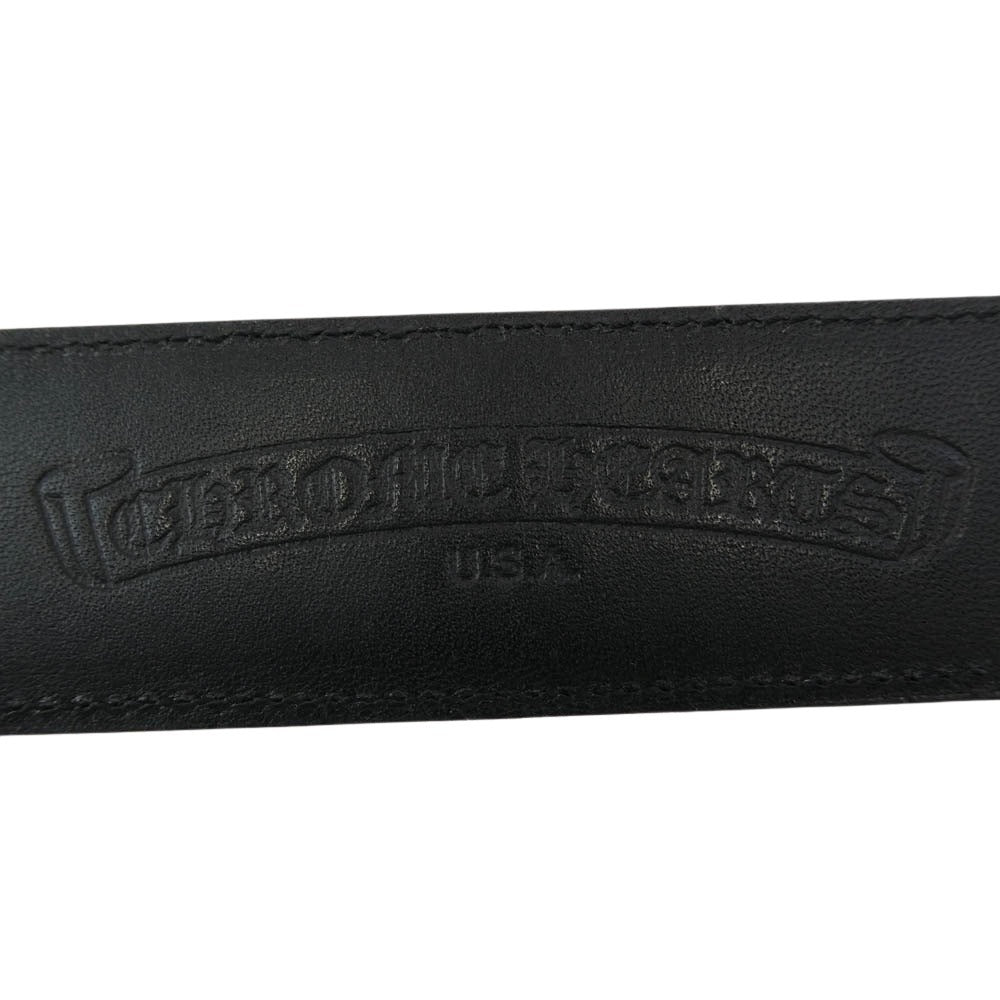CHROME HEARTS クロムハーツ（原本無） BLT GUNSLINGER 1.5 ガンスリンガー レザー ベルト 1.5inch 1.5インチ ブラック系 32【中古】