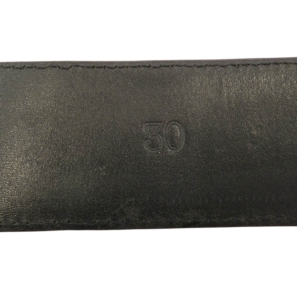 CHROME HEARTS クロムハーツ（原本無） BLT ROLLER 2 3PC 3PC ダブルピン スクロール ローラー バックル レザー ベルト ブラック系 シルバー系 30【中古】