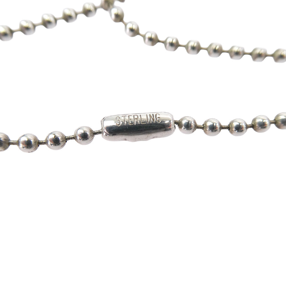 CHROME HEARTS クロムハーツ（原本無） RAISED STAR ロサンゼルス限定 レイズド スター ドッグタグ ペンダントトップ ボールチェーン30インチ ネックレス シルバー系【中古】