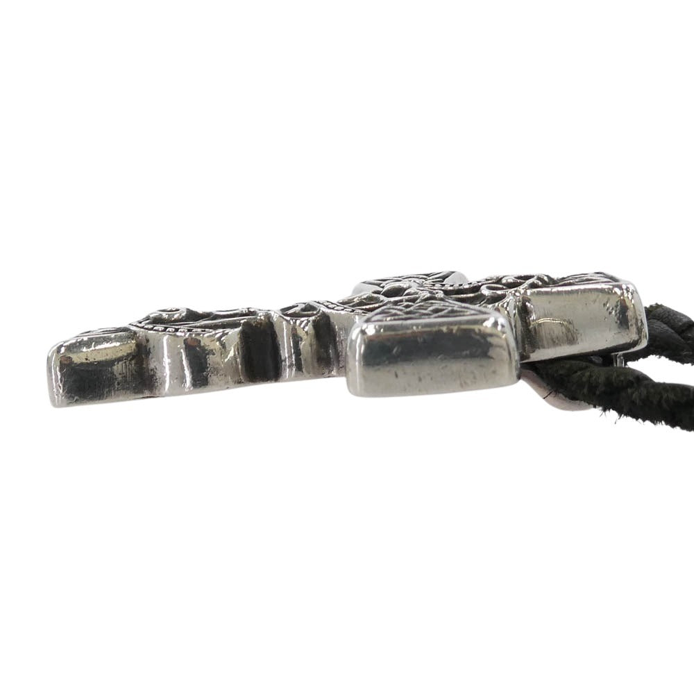 CHROME HEARTS クロムハーツ（原本無） CELTIC CROSS XS ケルティッククロス w/レザーブレード ネックレス シルバー系 ブラック系【中古】