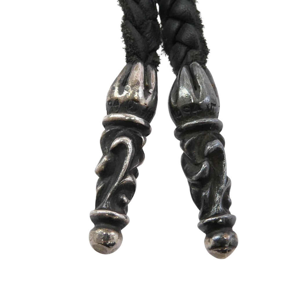 CHROME HEARTS クロムハーツ（原本無） CELTIC CROSS XS ケルティッククロス w/レザーブレード ネックレス シルバー系 ブラック系【中古】
