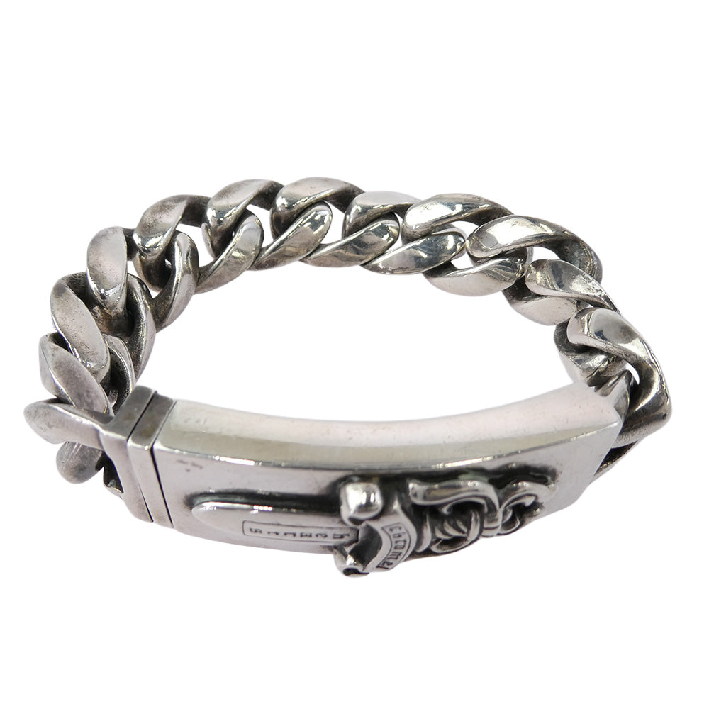 CHROME HEARTS クロムハーツ（原本無） 修理補填確認書付属 11LINK ID DAGGER ダガー ID クラシックリンク ブレスレット 11リンク シルバー系【中古】