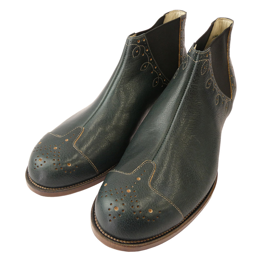 JELADO ジェラード The 2 Monkeys ELASTOS Victorian エラストス サイドゴア センターシーム ブーツ Victorian Blue グリーン系 US8【新古品】【未使用】【中古】