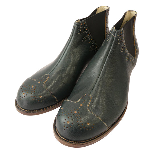 JELADO ジェラード The 2 Monkeys ELASTOS Victorian エラストス サイドゴア センターシーム ブーツ Victorian Blue グリーン系 US8【新古品】【未使用】【中古】