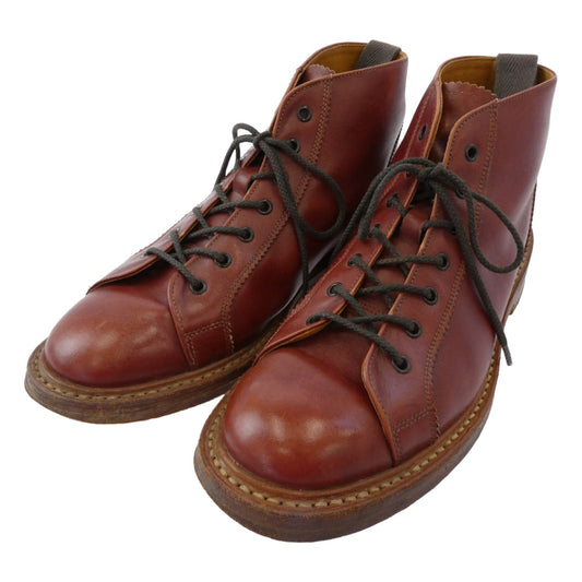 Tricker's トリッカーズ 84571 MONKY BOOTS モンキーブーツ レースアップ ブーツ 赤茶系 7.5【中古】