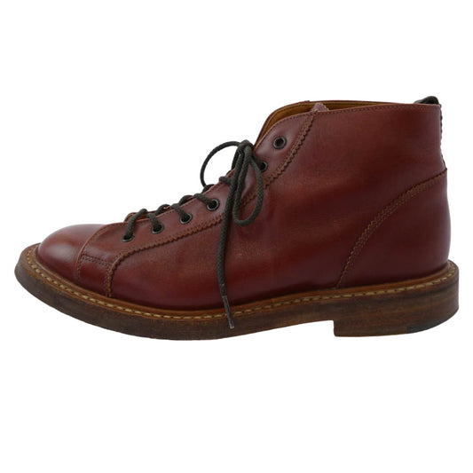 Tricker's トリッカーズ 84571 MONKY BOOTS モンキーブーツ レースアップ ブーツ 赤茶系 7.5【中古】