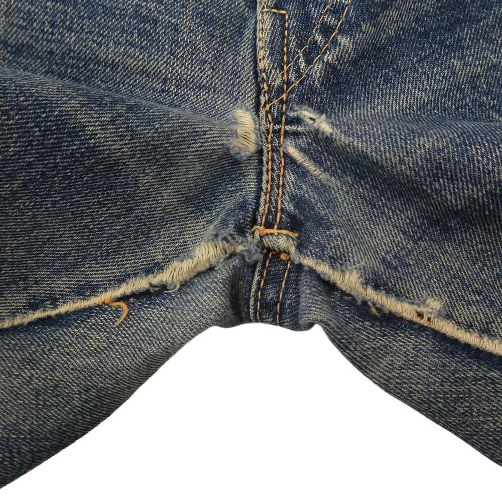 Levi's リーバイス 60s 501XX ギャラ無し センターオフセット ボタン裏刻印L Vステッチ デニム パンツ インディゴブルー系 W29inch程度【中古】