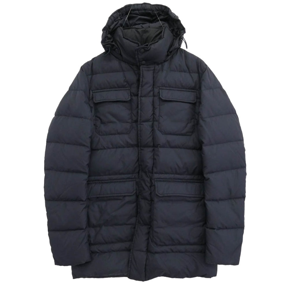 Herno ヘルノ PI0123U12004 POLAR-TECH フーデッド ダウンジャケット ネイビー系 44【中古】