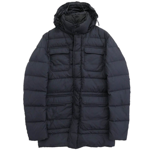 Herno ヘルノ PI0123U12004 POLAR-TECH フーデッド ダウンジャケット ネイビー系 44【中古】