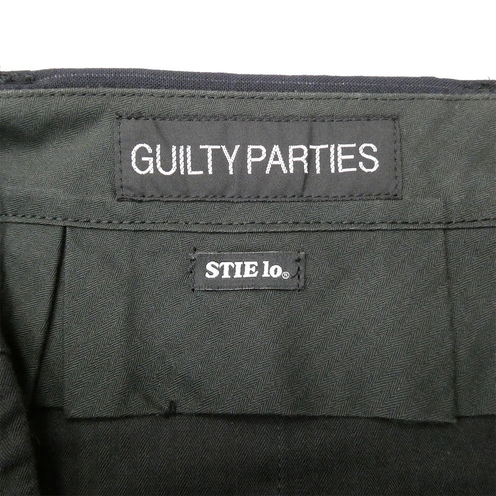 WACKO MARIA ワコマリア stie lo ストライプ スラックスパンツ ブラック系 M【中古】