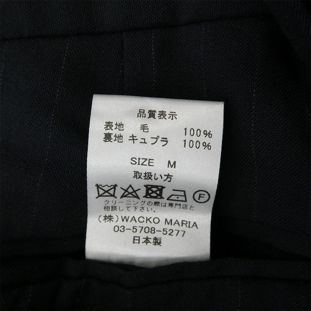 WACKO MARIA ワコマリア stie lo ストライプ スラックスパンツ ブラック系 M【中古】