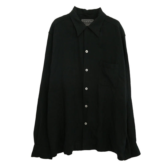 WACKO MARIA ワコマリア 50's OPEN COLLAR L/S SHIRT オープンカラー 50s 長袖 シャツ ブラック系 L【中古】