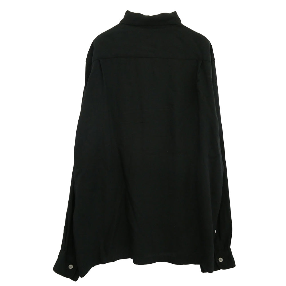 WACKO MARIA ワコマリア 50's OPEN COLLAR L/S SHIRT オープンカラー 50s 長袖 シャツ ブラック系 L【中古】