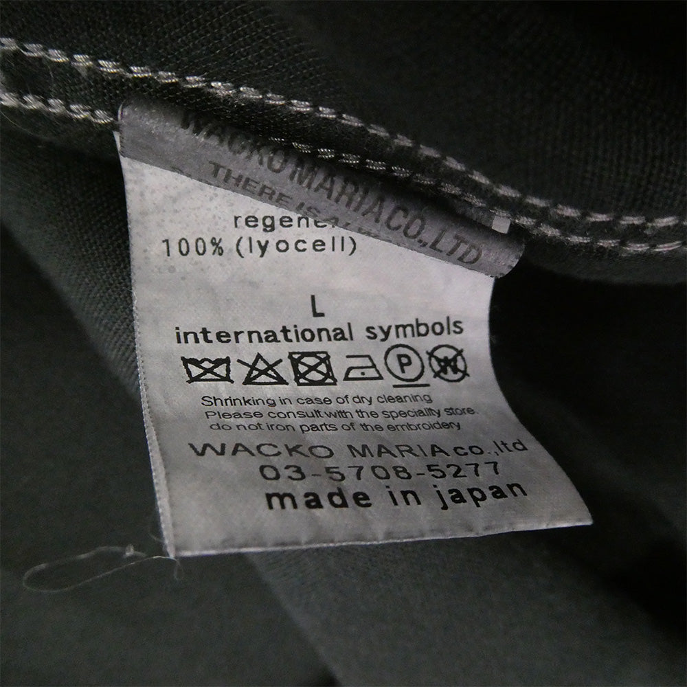 WACKO MARIA ワコマリア 50's OPEN COLLAR L/S SHIRT オープンカラー 50s 長袖 シャツ ブラック系 L【中古】