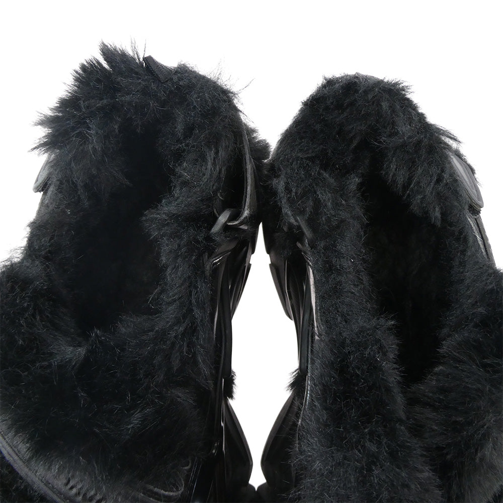 BALENCIAGA バレンシアガ 668561 Track Sandal Eco Fur エコ ファー トラック サンダル ブラック系 28.5cm【中古】