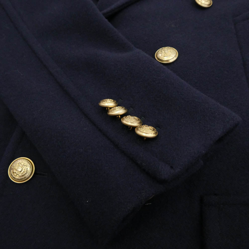 GUCCI グッチ 715703 Z582J Wool Peacoat ウール ピーコート ネイビー系 48【極上美品】【中古】