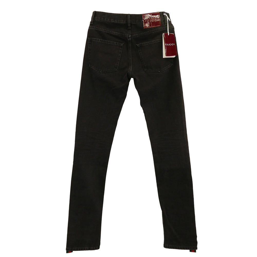 GUCCI グッチ 796483 XDC29 Slim fit jeans スリム フィット デニム パンツ ブラック系 28【極上美品】【中古】