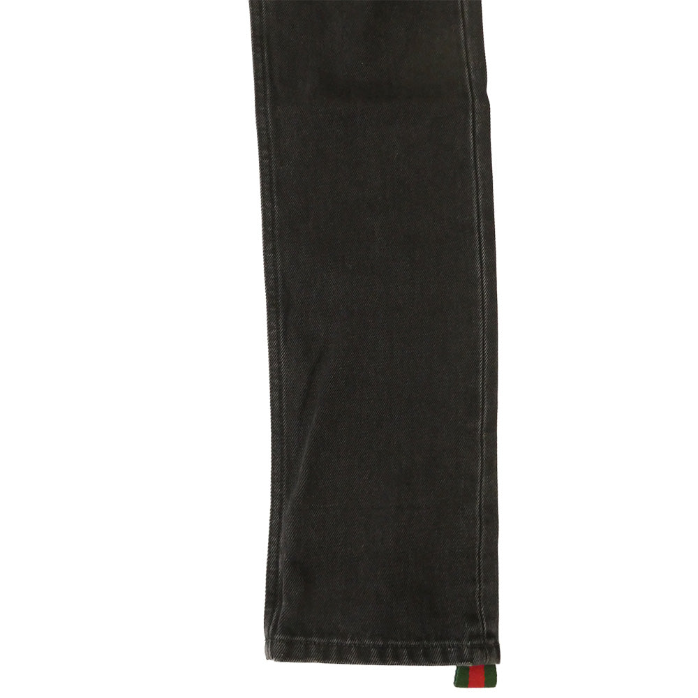 GUCCI グッチ 796483 XDC29 Slim fit jeans スリム フィット デニム パンツ ブラック系 28【極上美品】【中古】