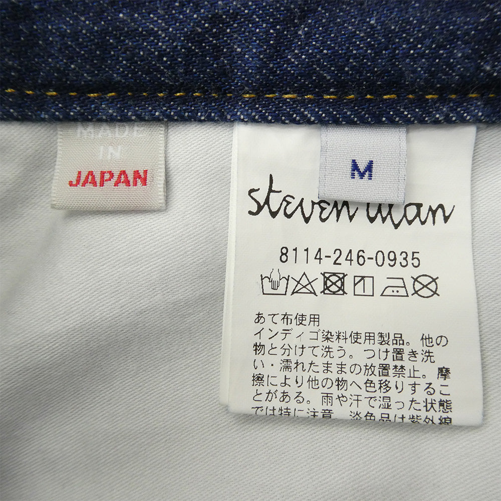 スティーブンアラン 12oz DENIM 5P BAGGY TAPERED PANTS バギー デニム パンツ インディゴブルー系 M【中古】