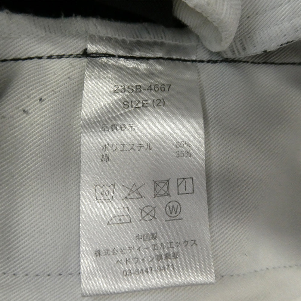 BEDWIN & THE HEARTBREAKERS ベドウィンアンドザハートブレイカーズ 23SS 23SB-4667 × Dickies ディッキーズ 10L SLIM FIT PANTS BENEDICT スリムフィット ストレート パンツ ブラック系 2【中古】