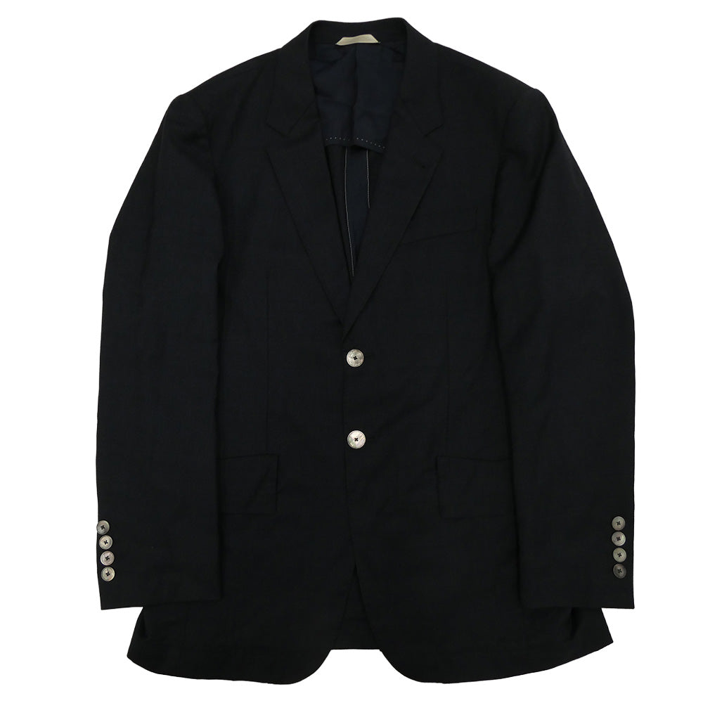 Paul Smith ポール・スミス PN-SL-81876 シェルボタン ウール 2B テーラード ジャケット セットアップ ネイビー系 L【中古】