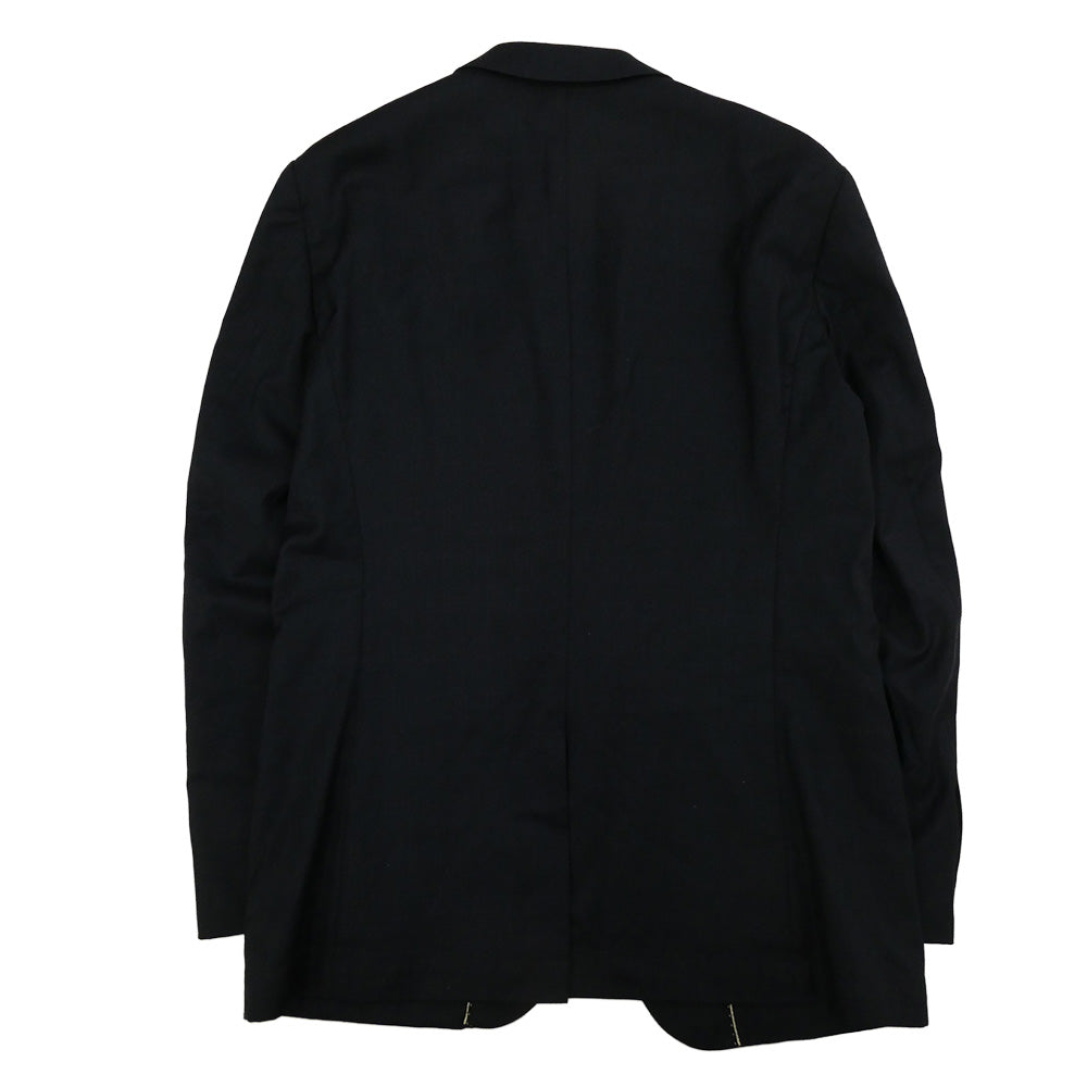 Paul Smith ポール・スミス PN-SL-81876 シェルボタン ウール 2B テーラード ジャケット セットアップ ネイビー系 L【中古】