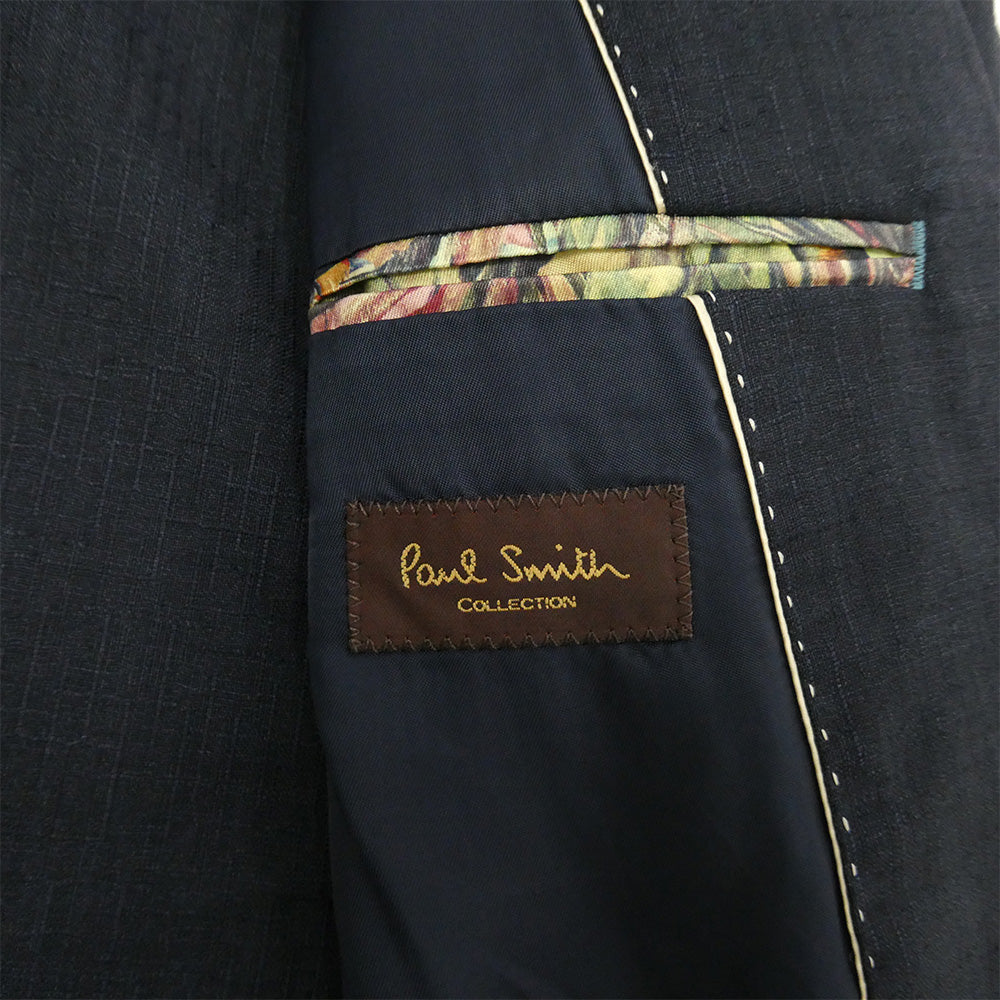 Paul Smith ポール・スミス PN-SL-81876 シェルボタン ウール 2B テーラード ジャケット セットアップ ネイビー系 L【中古】