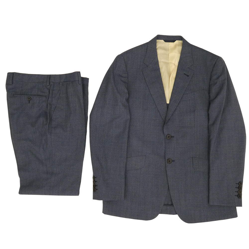 Paul Smith ポール・スミス PC-J-52613 Ermenegildo Zegna ゼニア ウール チェック 2B テーラード ジャケット セットアップ ブルー系 L【中古】