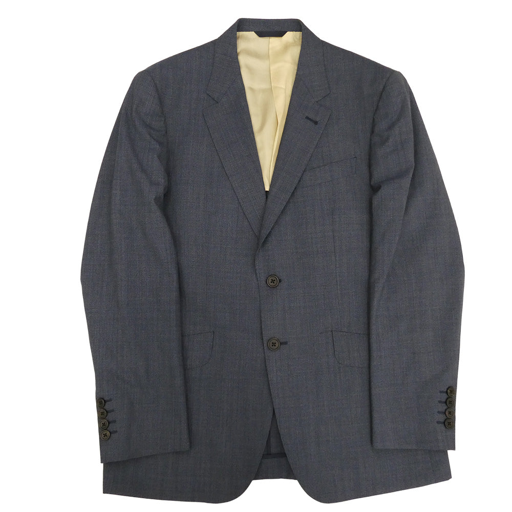 Paul Smith ポール・スミス PC-J-52613 Ermenegildo Zegna ゼニア ウール チェック 2B テーラード ジャケット セットアップ ブルー系 L【中古】