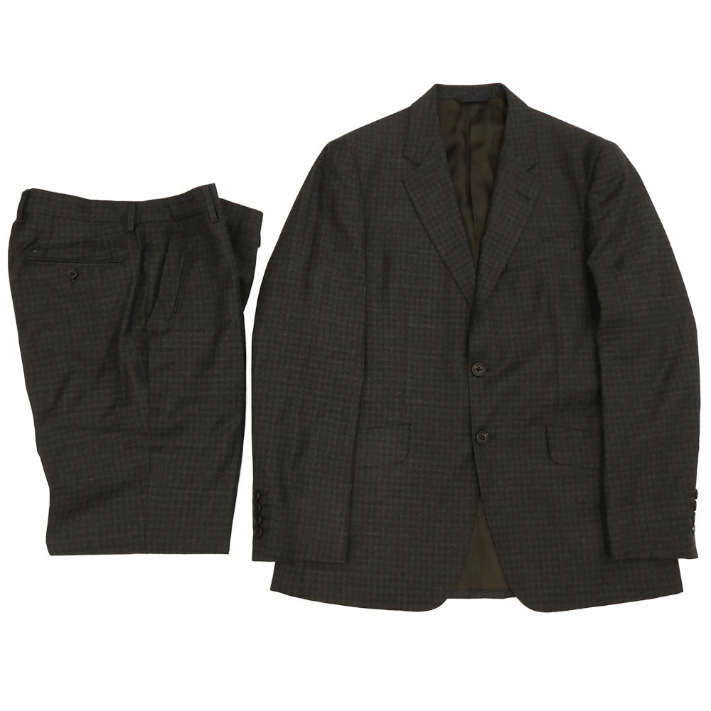 Paul Smith ポール・スミス PC-J-55079 REDA 1865 ウール チェック 2B テーラード ジャケット セットアップ グレー系 L【中古】