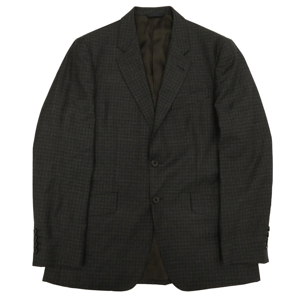 Paul Smith ポール・スミス PC-J-55079 REDA 1865 ウール チェック 2B テーラード ジャケット セットアップ グレー系 L【中古】