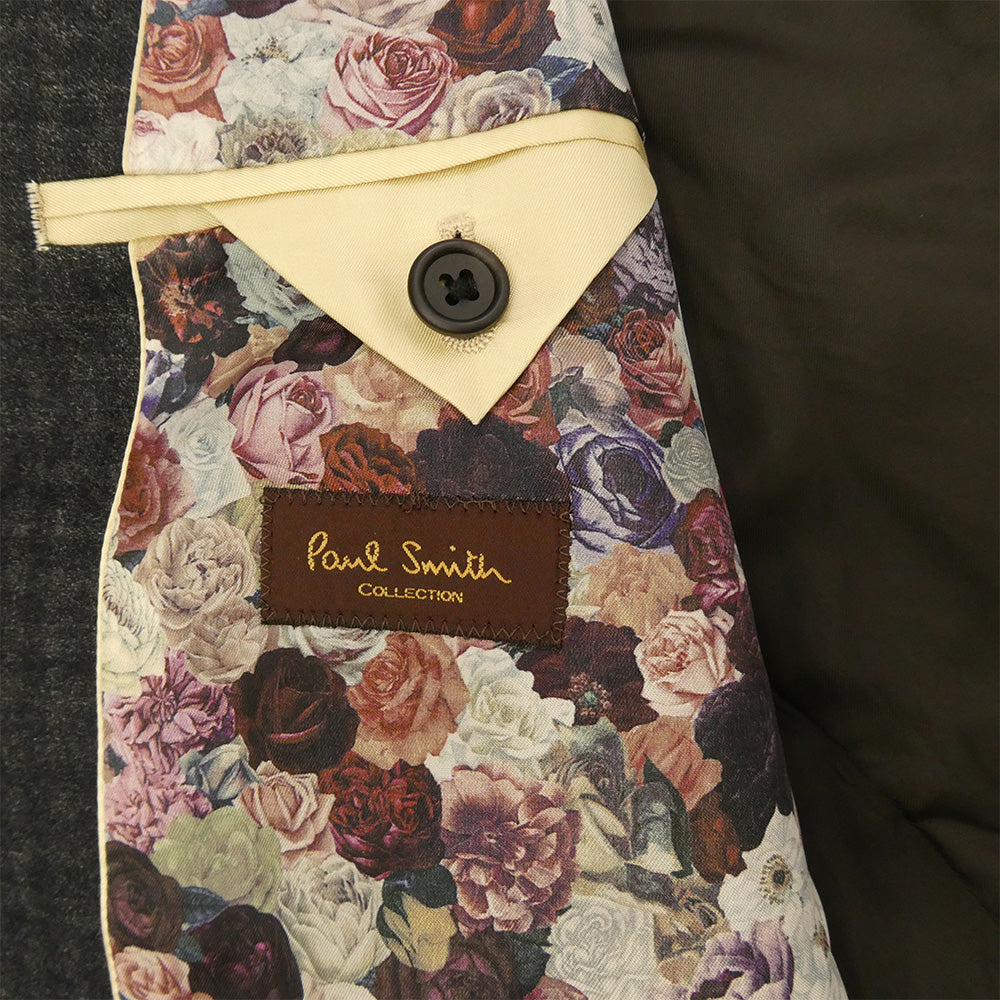 Paul Smith ポール・スミス PC-J-55079 REDA 1865 ウール チェック 2B テーラード ジャケット セットアップ グレー系 L【中古】