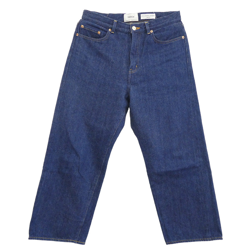 YAECA ヤエカ 19-13WW WIDE CROPPED DENIM ワイドクロップド デニム パンツ インディゴブルー系 32【中古】