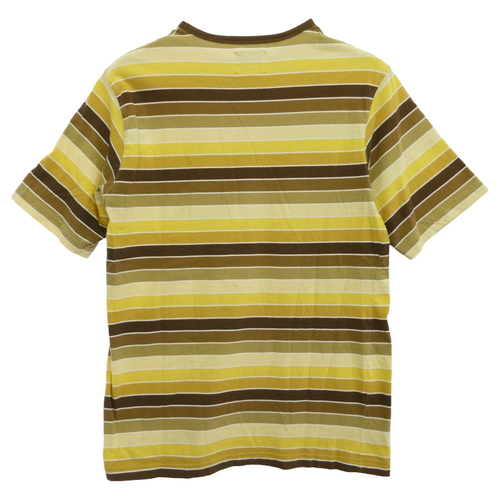 STUSSY ステューシー 00s ボーダー ポケット Tシャツ イエロー系 M【中古】