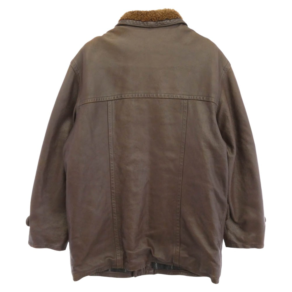 GUCCI グッチ オールド 80s 90s レザー ジャケット ブラウン系【中古】