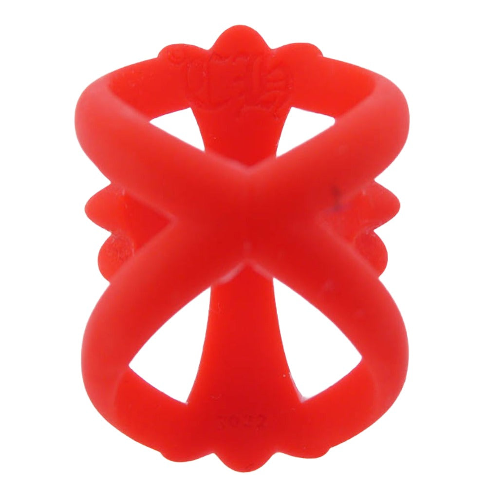 CHROME HEARTS クロムハーツ（原本無） INFINITY CH CRS PLSTC シリコン ラバー インフィニティ CHクロス リング レッド系 約12号【中古】