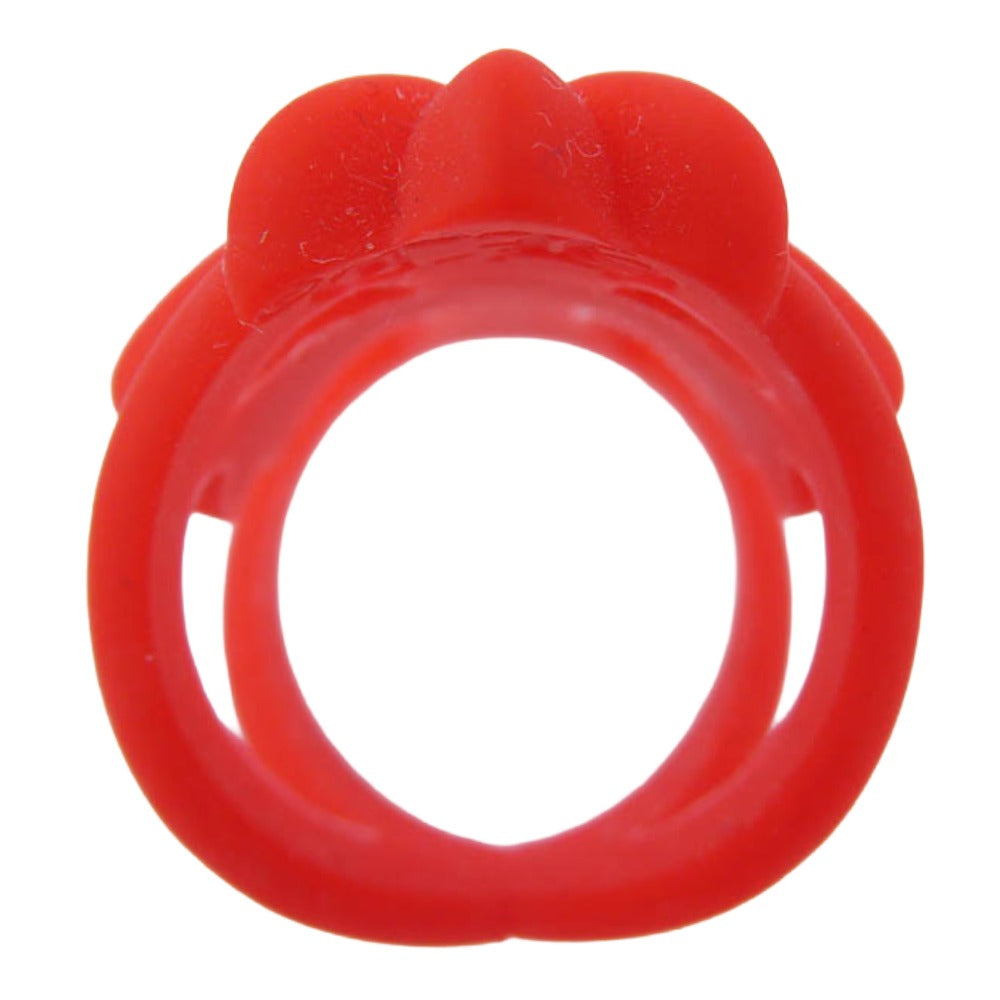 CHROME HEARTS クロムハーツ（原本無） INFINITY CH CRS PLSTC シリコン ラバー インフィニティ CHクロス リング レッド系 約12号【中古】